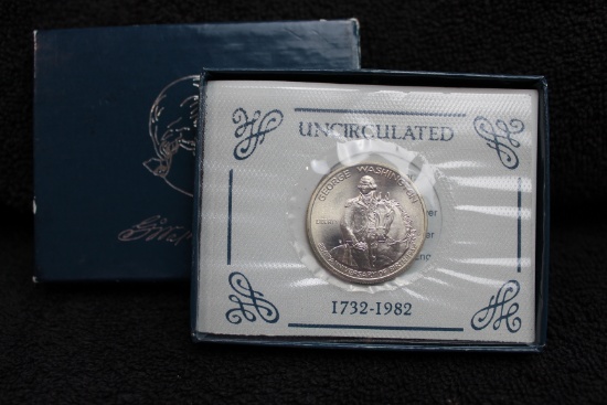 1982-d George Washington Silver UNC Commemorative 50c