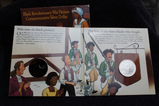 1998 Black Revolutionary War Commemorative Silver Dollar Young Collector's Edition OGP