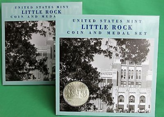 2007 Little Rock Coin and Medal Set - BU Silver Dollar OGP