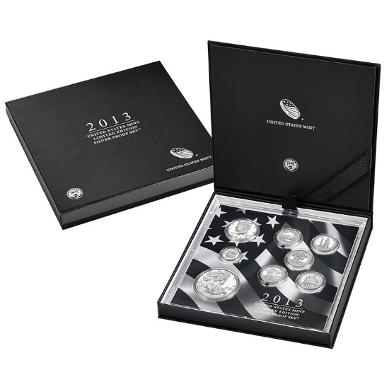 2013 Limited Edition Silver Proof Set United States Mint Original Packaging Box