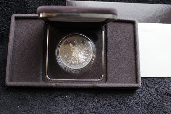 1989 Congress Bicentennial Silver Dollar Proof BOX & COA