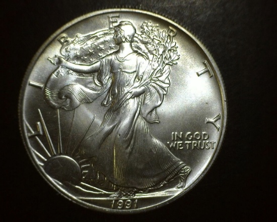 1991 1 oz. Silver American Eagle BU