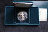 1996-S National Community Service Silver PROOF Dollar  BOX & COA