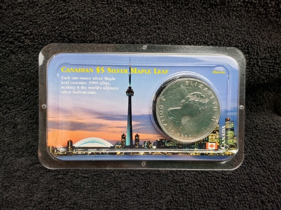 1989 $5 1 oz. Silver Canadian Maple Leaf BU
