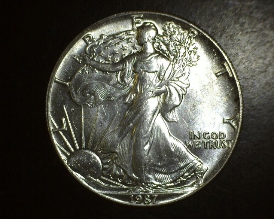 1987 1 oz. Silver American Eagle BU