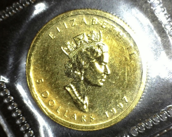 1997 Canada $5 Gold 1/10 oz