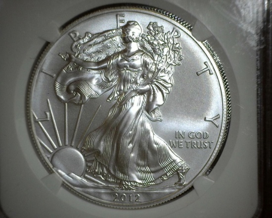 2012 1 oz. Silver American Eagle MS 70 NGC