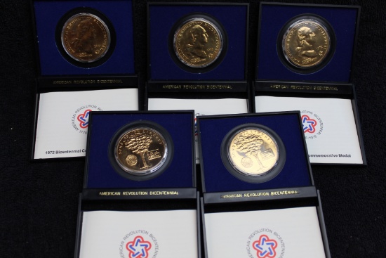 5 - 1972 American Revolution Bicentennial  Commemorative Medals OGP