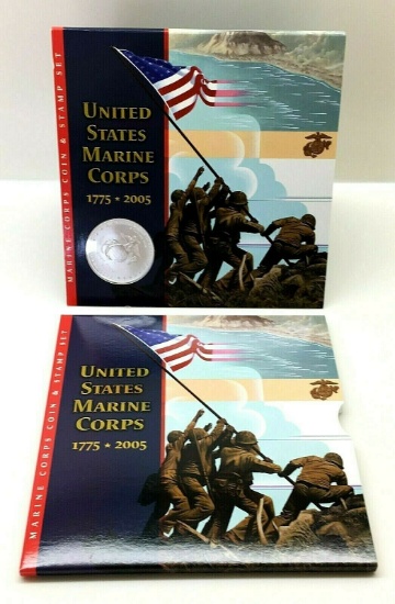 1775-2005 US Marine Corps Coin & Stamp Set