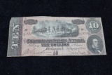 1864 $10 Confederate States of America Note  - Richmond