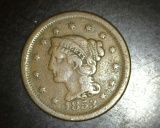 1853 Large Cent F+