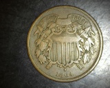 1864 Two Cent F+