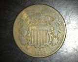 1866 Two Cent F