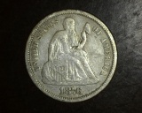 1876 Seated Liberty Dime F