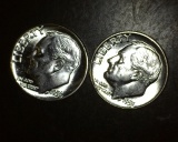 1956 P-D Lot of 2 Brilliant Uncirculated Dimes!