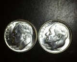 1960 P-D Lot of 2 Brilliant Uncirculated Dimes!