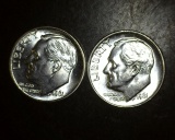 1961 P-D Lot of 2 Brilliant Uncirculated Dimes!