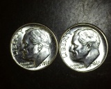 1962 P-D Lot of 2 Brilliant Uncirculated Dimes!