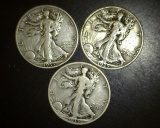 1935 p+d+s Walking Liberty Halves