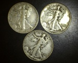 1939 p+d+s Walking Liberty Halves