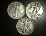 1941 p+d+s Walking Liberty Halves