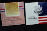 1993 Bill of Rights Commem Coin + Stamp Silver Half 50c Proof +  Silver Half BU & Madison Presidenti