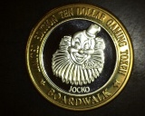 Limited Edition TEN DOLLAR .999 SILVER PROOF *JOCKO - BOARDWALK CASINO* Gaming Coin Token