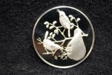 1973 Franklin Mint House Wren #31 Robert's Birds Proof .925 2.3 oz. Silver Art Medal