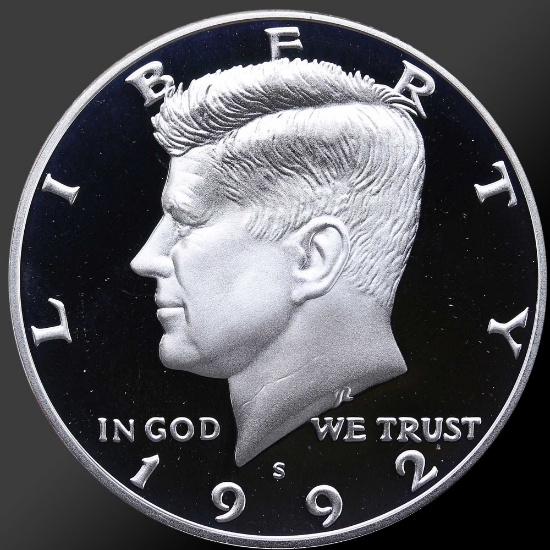 1992 90% Silver Kennedy Half Dollar Gem Proof Coin!
