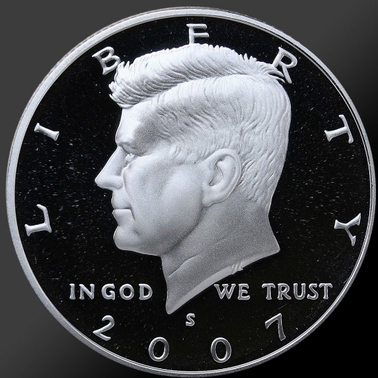 2007 90% Silver Kennedy Half Dollar Gem Proof Coin!
