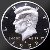 1998 90% Silver Kennedy Half Dollar Gem Proof Coin!