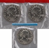 1980 P+D+S Susan B Anthony SBA Dollar BU Coins!