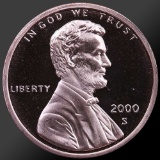 Roll of 2000 Proof Lincoln Cents