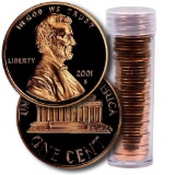 Roll of 2001 Proof Lincoln Cents