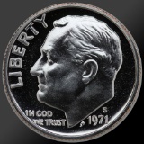 Roll of 1971 Proof Roosevelt Dimes