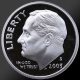 Roll of 2003 Proof Roosevelt Dimes