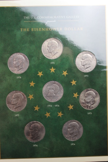 The US Commemorative Gallery Eisenhower Dollar Collection 1971-1978