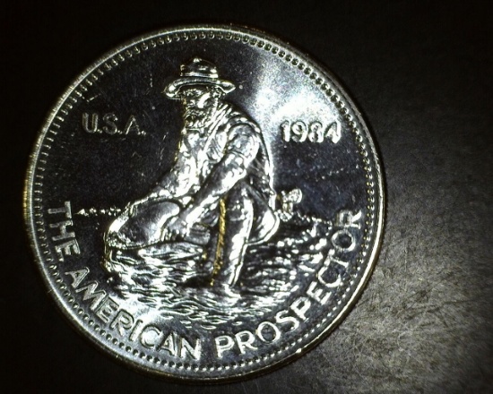 1984 The American Prospector 1 oz. Silver Round Engelhard