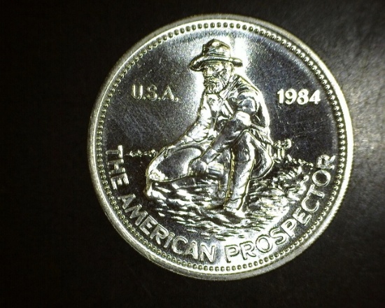 1984 The American Prospector 1 oz. Silver Round Engelhard