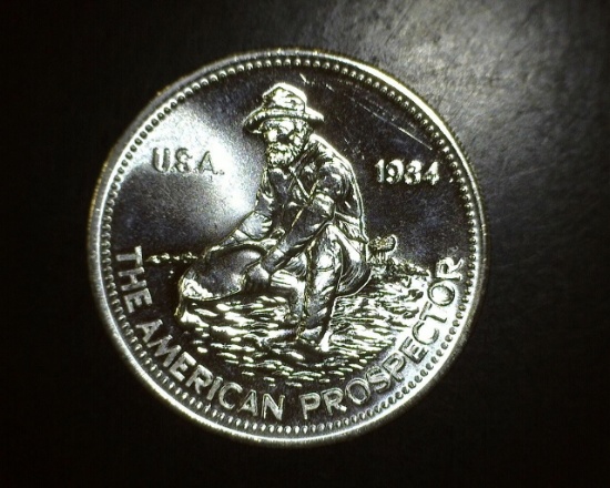1984 The American Prospector 1 oz. Silver Round Engelhard