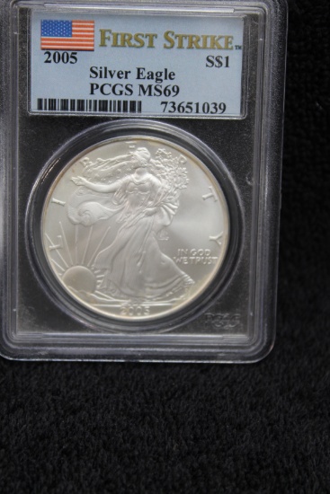 2005 1 oz. American Silver Eagle MS69 PCGS