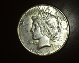 1923 S Peace Dollar AU