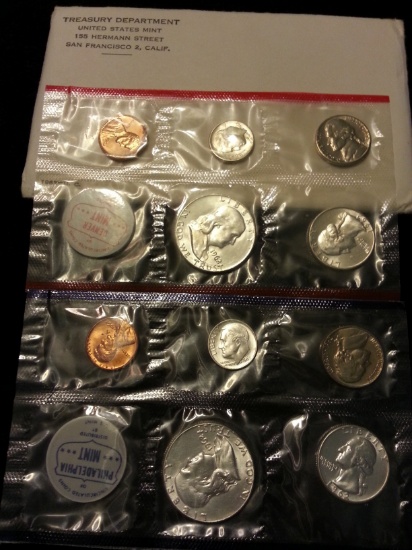 1962 Mint Set includes 10 coins original packaging