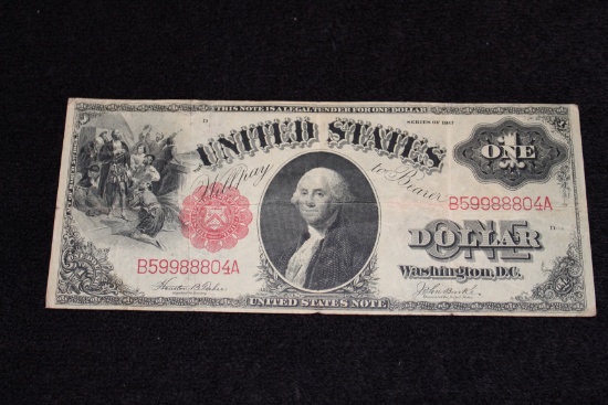 1917 $1 Red Seal Legal Tender Large Note