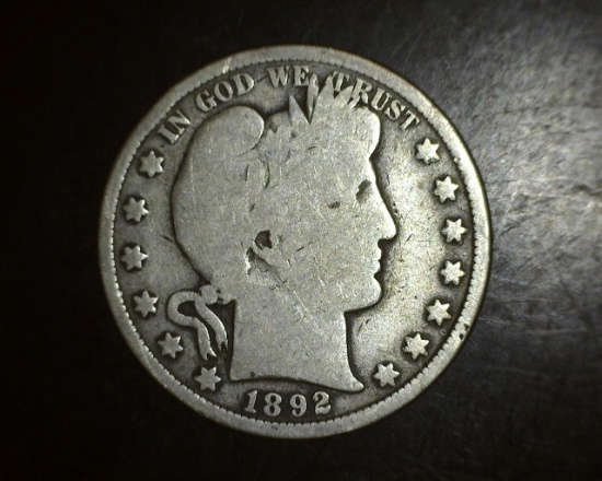 1892 Barber Half Dollar