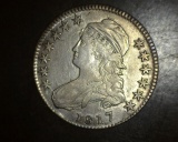 1817 Bust Half Dollar Overton 112 Die Clash OBV & REV CH XF