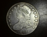 1821 Bust Half Dollar F/VF