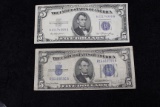 1934 & 1953 $5 Silver Certificates