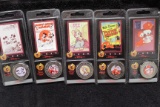 5 - Disney Decade Coins Original Sealed Packaging