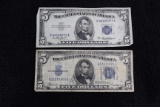 1934 & 1953 $5 Silver Certificates